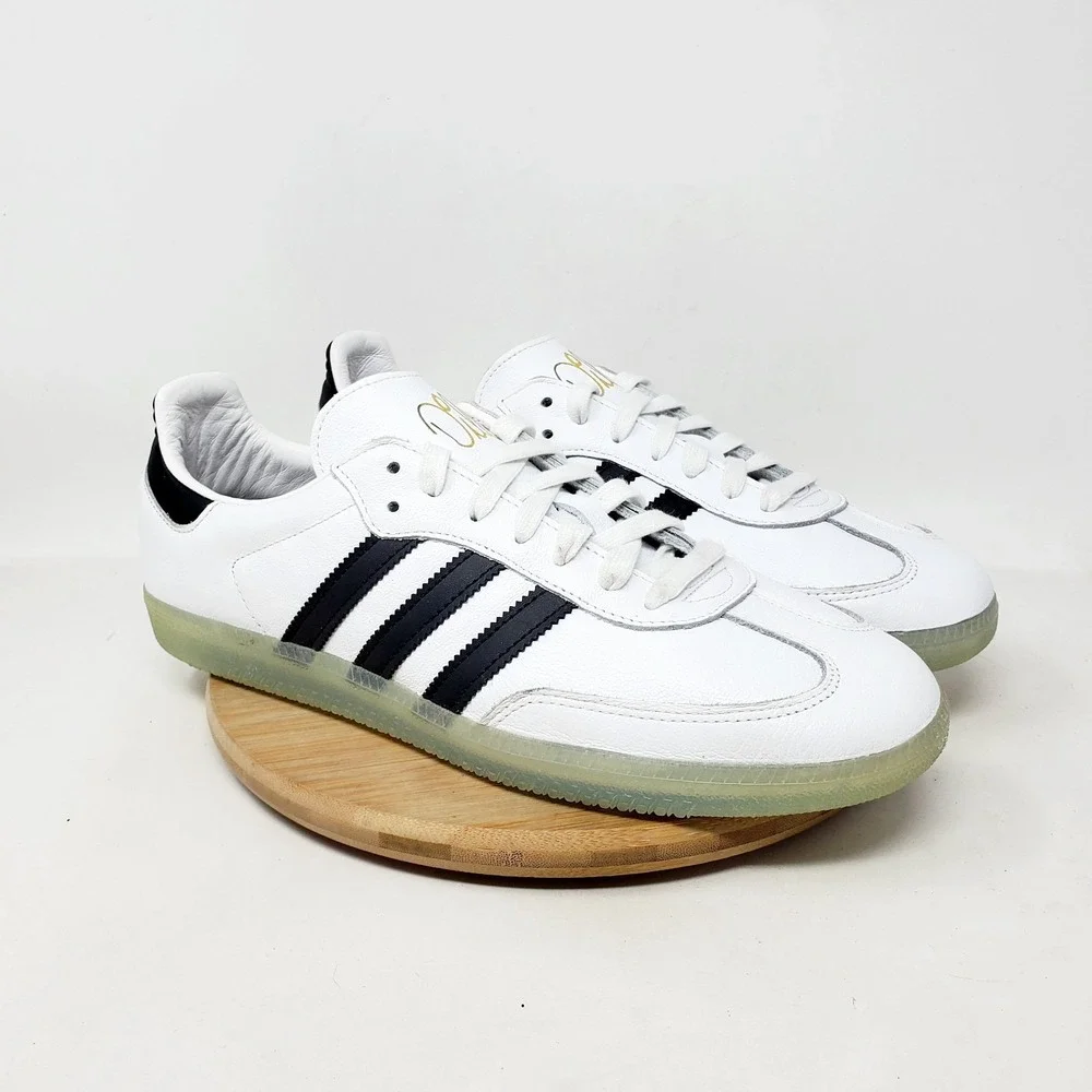 Adidas Samba x Jason Dill Shoes Mens 10 White Black Soccer Low Indoor Sneaker